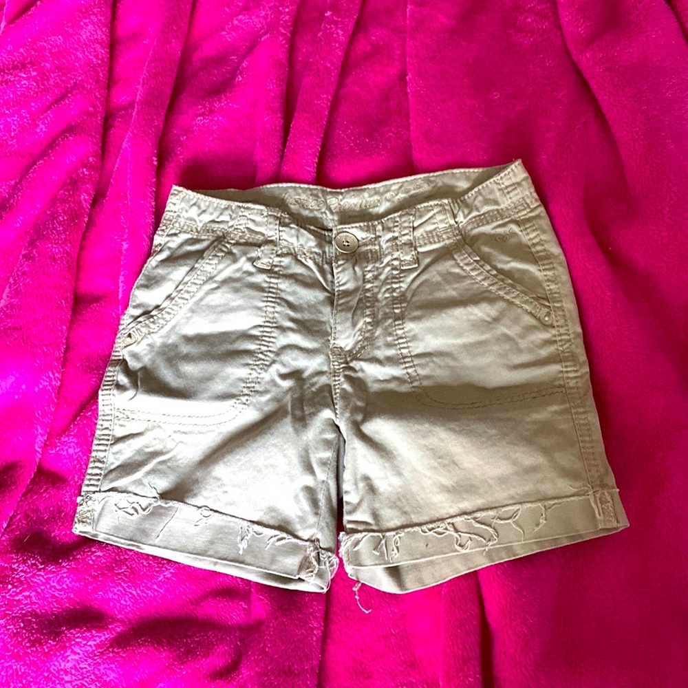 Justice premium girls khaki shorts